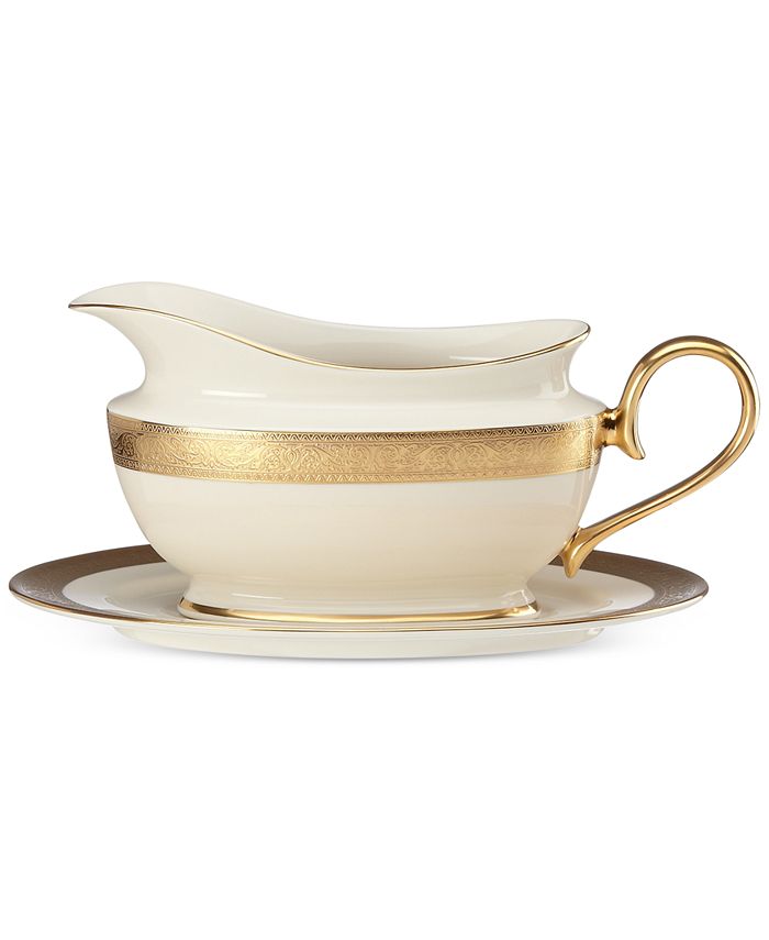 Lenox Westchester Collection Bone China 2Pc. Gravy Boat Set Macy's