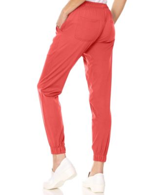 Plus Size Leah 5-Pocket Stretch Cargo Jogger Scrub Pants Yellow 3X Large