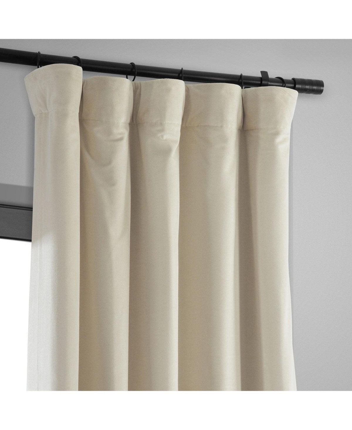 Half Price Drapes Neutral Ground Signature Velvet Blackout Curtain