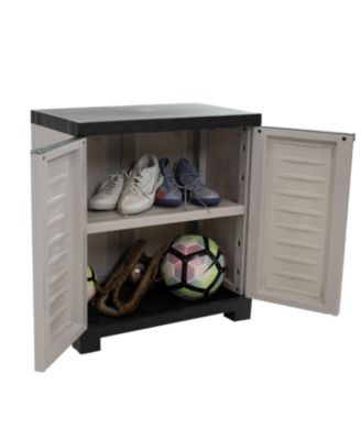 Versatile Plastic Storage Cabinet with Adjustable Shelf