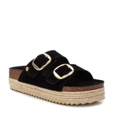 Women's Cork Footbed Suede Sandals