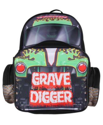 Backpack Grave Digger Truck 3D Character School Book Bag