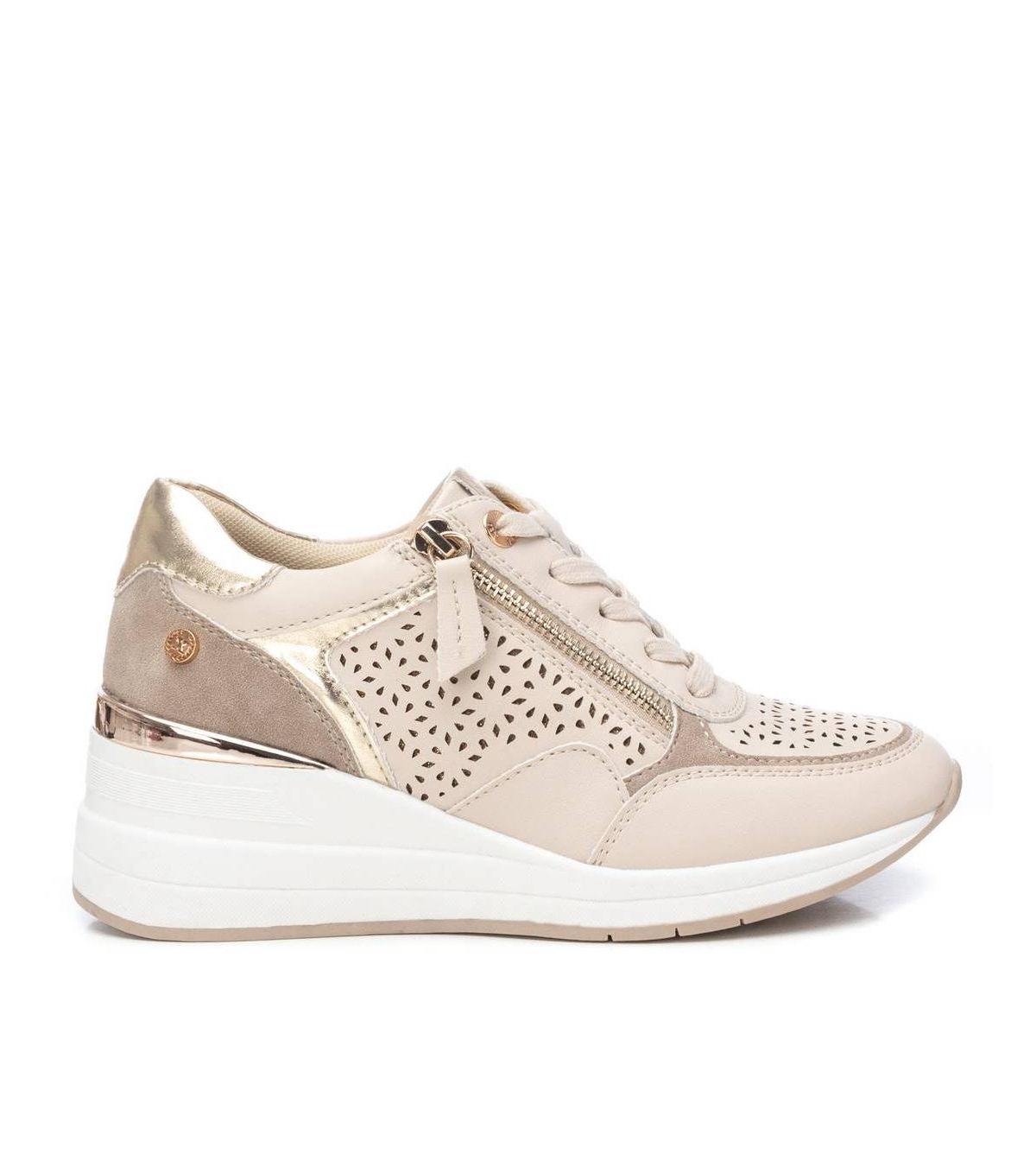 Women's Wedge Sneakers By Xti - Beige