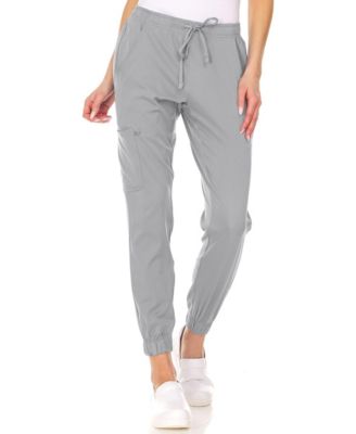 Plus Size Leah 5-Pocket Stretch Cargo Jogger Scrub Pants Yellow 3X Large