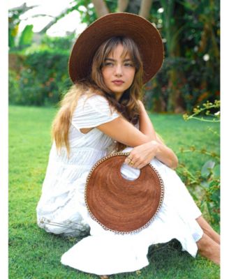 SOLO ESPRESSO Mini Jute Bag With Gold Chain