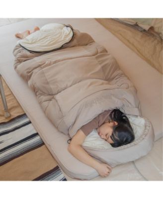 Cotton Sleeping Bag, Large & Breathable, Soft Pure Cotton Lining, Washable with Foot Zipper for Ventilation, Lightweight & Spacious