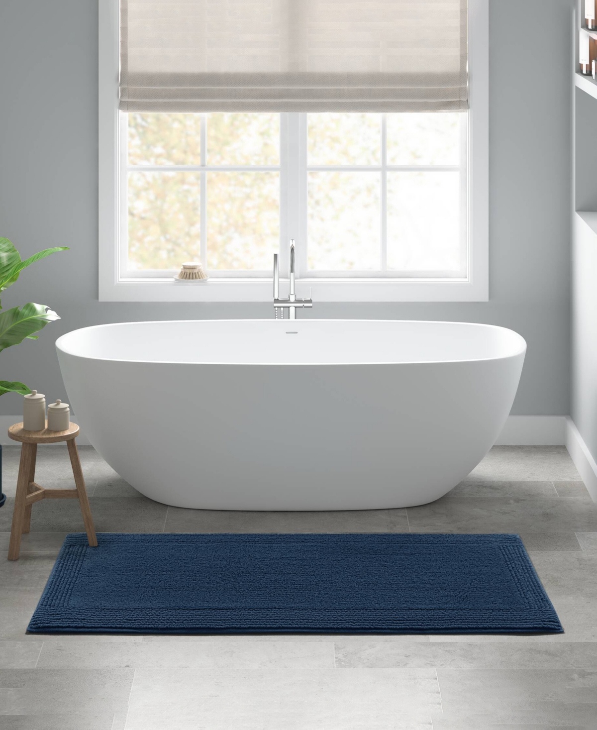 Madison Park Signature Splendor Reversible Tufted Cotton Bath Rug, 24" X 60"