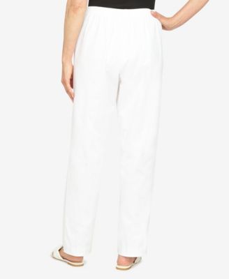 Petite Mid-Rise Casual Pants