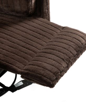 41" Jorvien Modern Chenille Power Swivel Glider Recliner with Pillows