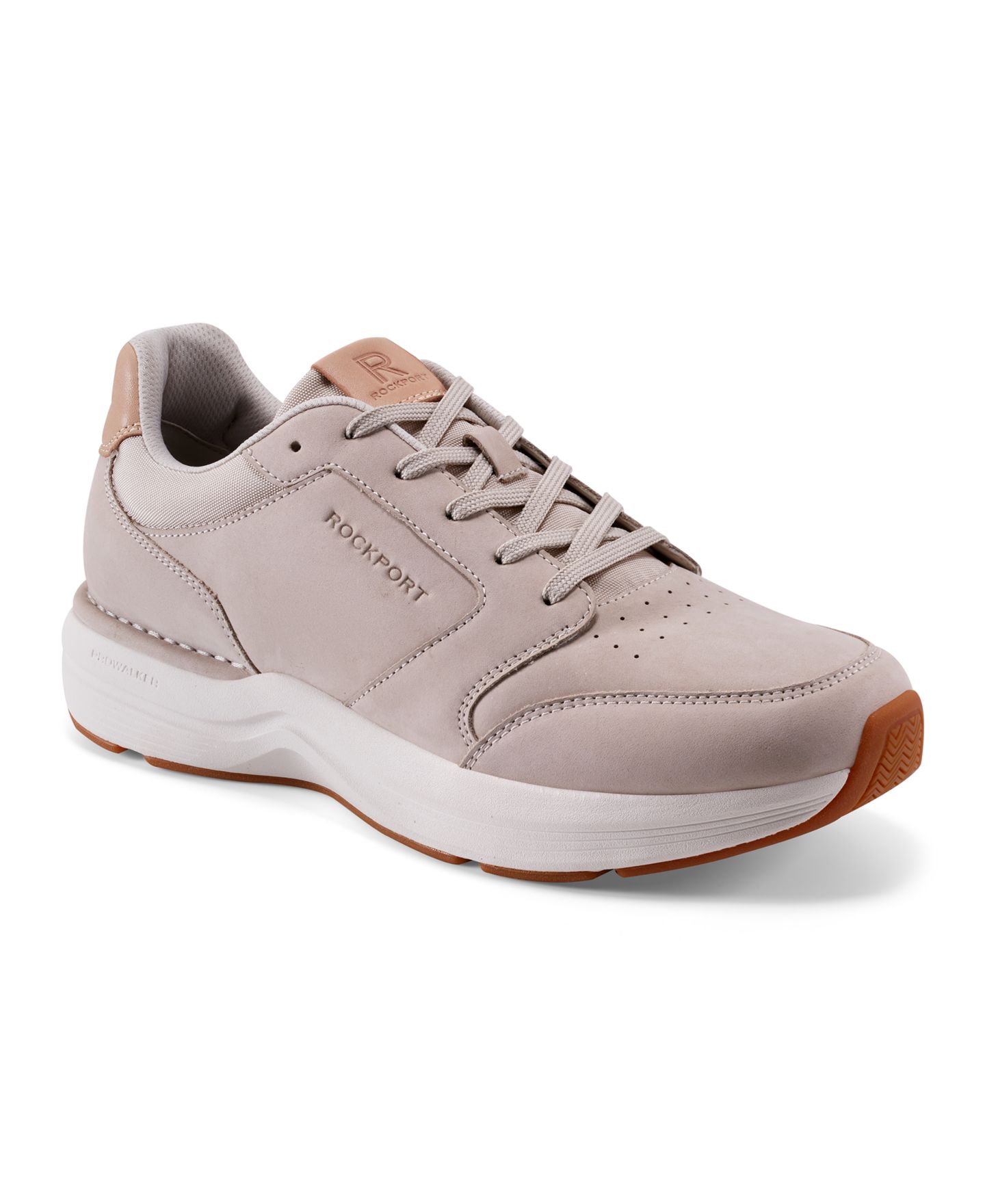 Мужские кроссовки Rockport ProWalker Tour Lace Up Casual, цвет: Светлый серый нубуковый — фото 1