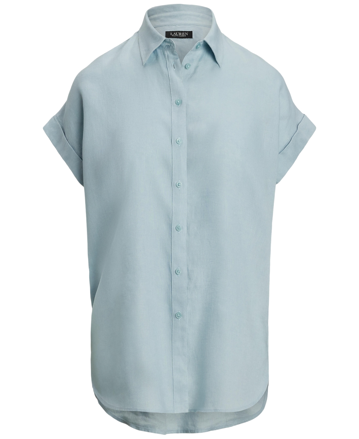 RALPH LAUREN DOLMAN-SLEEVE 100% LINEN SHIRT, REGULAR & PETITE 
