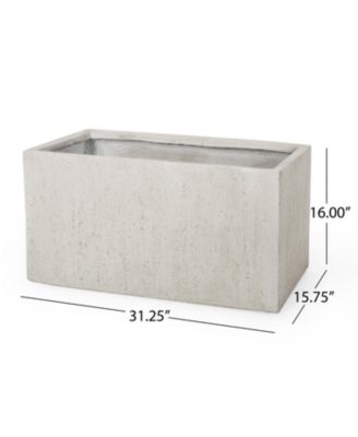 Outdoor Style Stone-Like Rectangular Concrete Planter