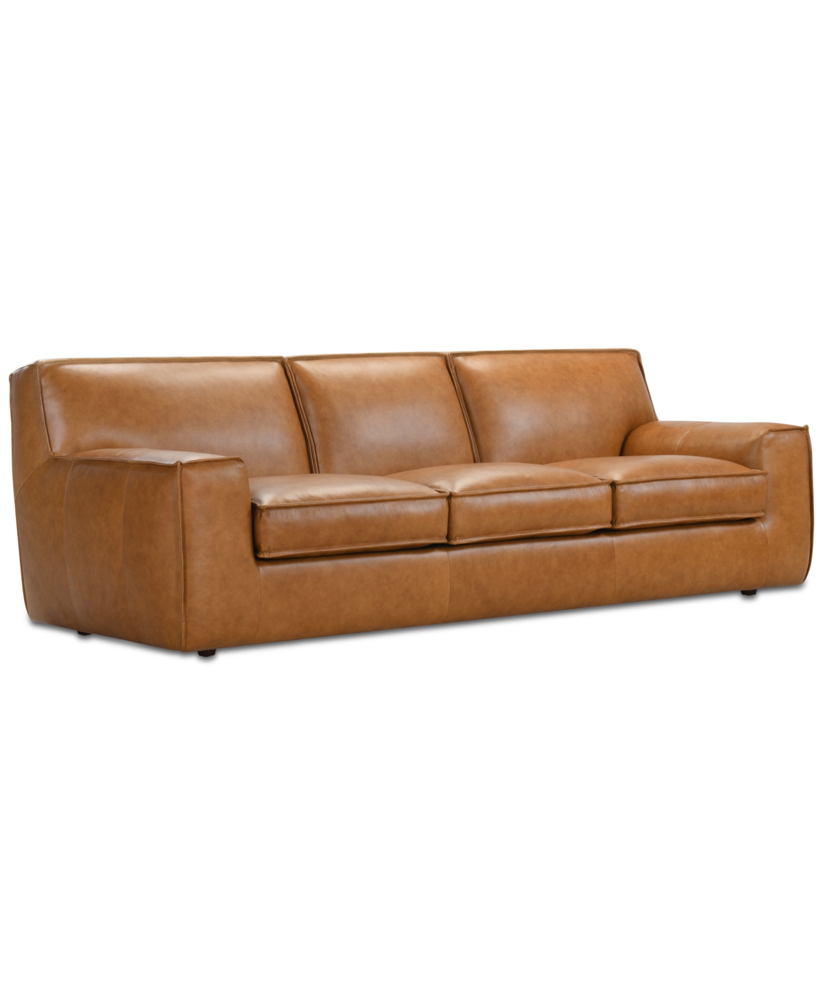 Macy's Glympton 110" Leather Sofa, Exclusively At