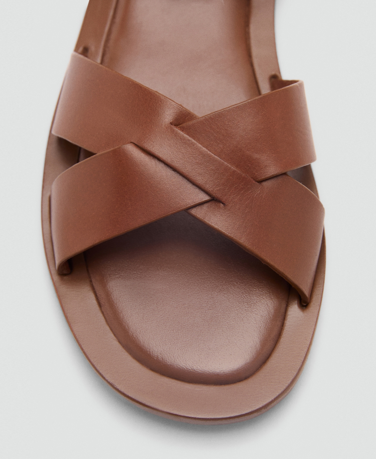 Shop Mango Women's Buckle Strap Leather Sandals