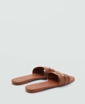 Women's Buckle Leather Sandals