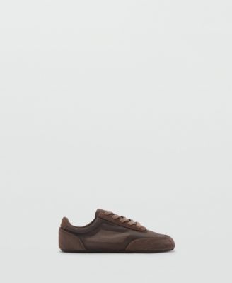 MANGO Women's Suede Blend Sneakers