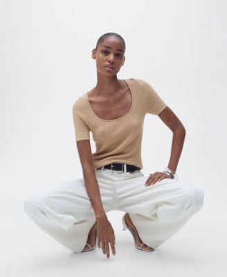 Women's Linen-Blend Knitted Sweater