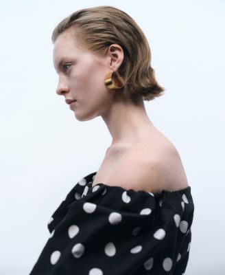 Women's Strapless Polka Dot Dress