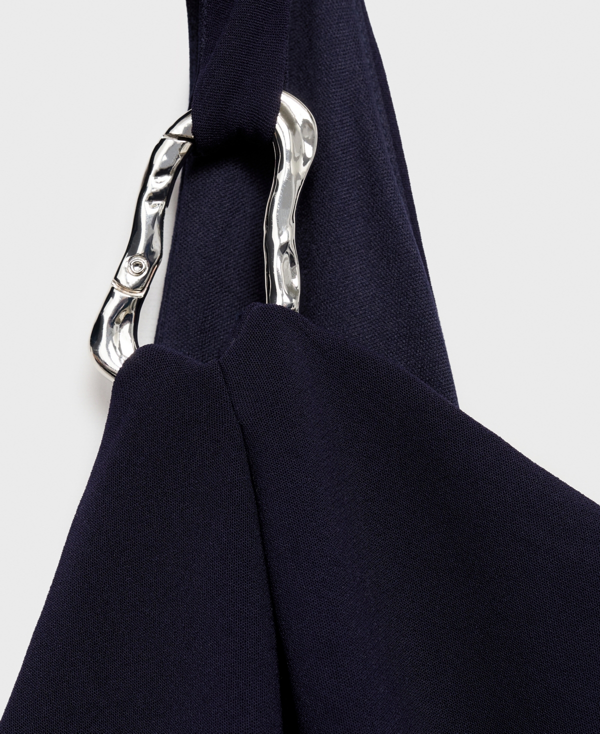 Shop Mango Women's Metallic Detail Asymmetrical Jumpsuit In Night Blue