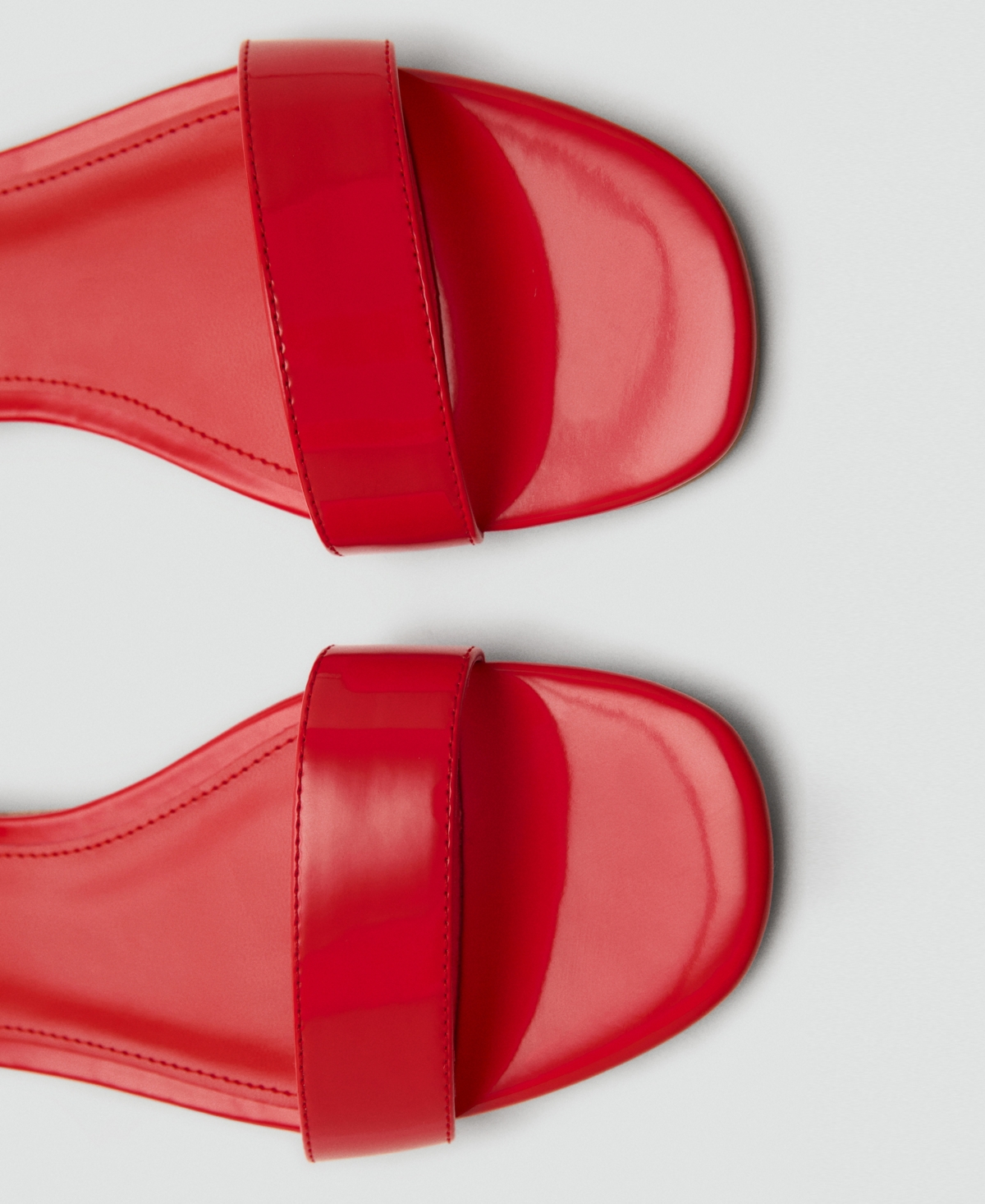Mango Women's Patent Leather Effect Flat Sandals