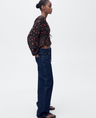 Women's Ruffled Floral Blouse