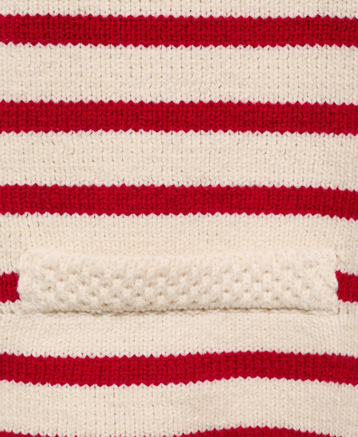 Mango Women's Stripped Knit Cardigan Sweater In Red