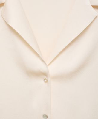 Women's Short-Sleeved Satin Shirt