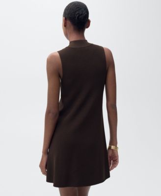 Women's Perkins-Neck Knitted Dress