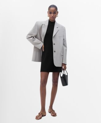 Women's Perkins-Neck Knitted Dress