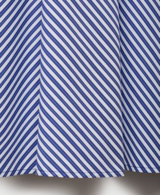 Women's Striped Flared Midi Dress