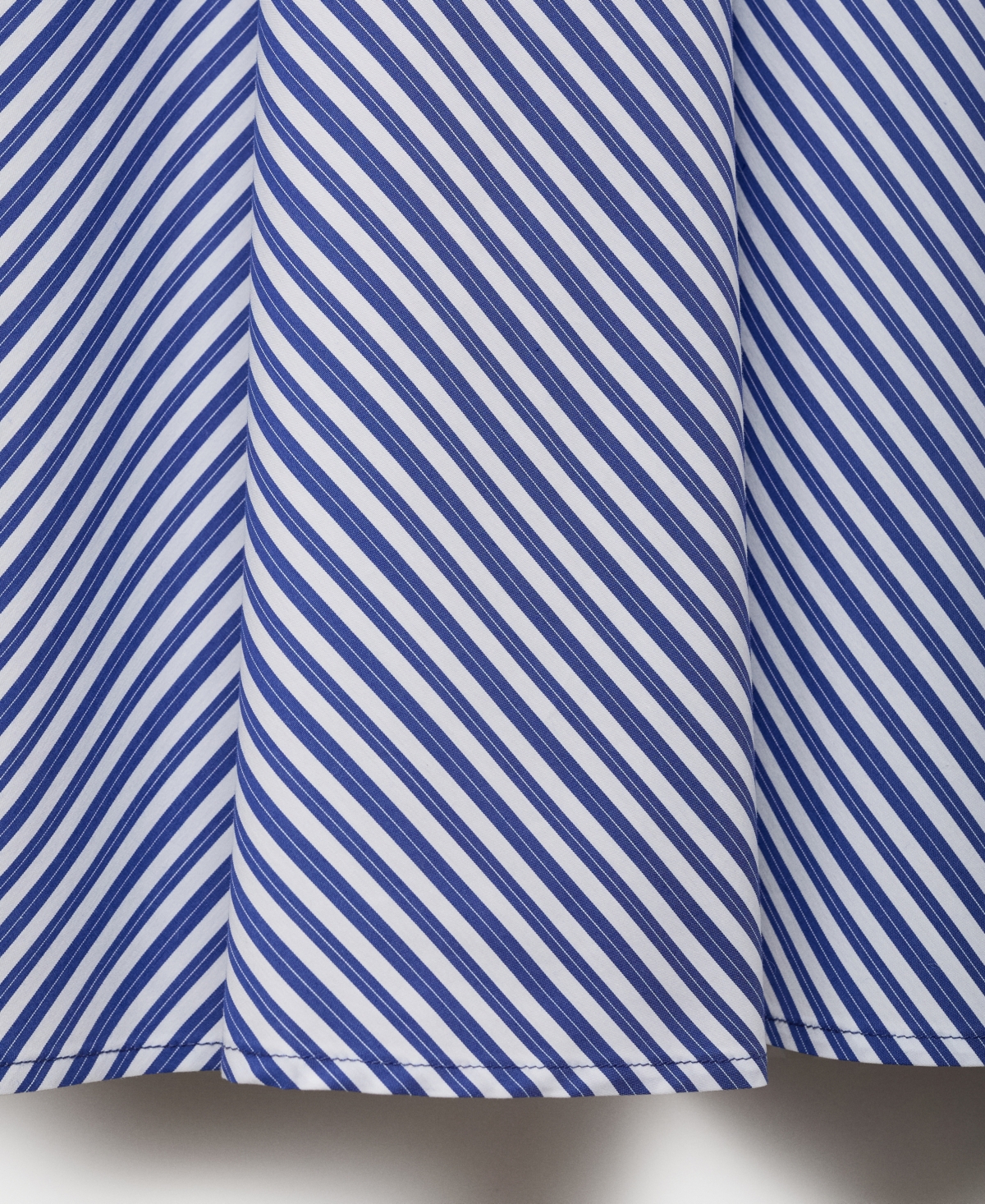 Shop Mango Women's Striped Flared Midi Dress In Blue