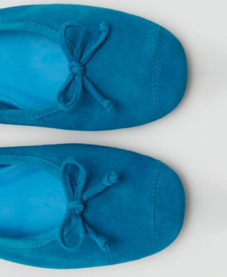 Women's Bow Suede Ballerinas Shoes