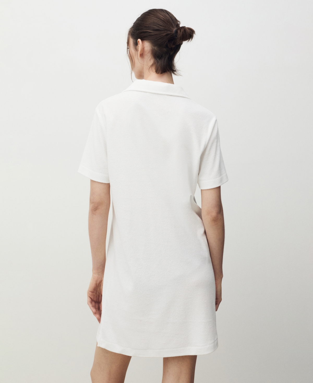 Mango Terry Cloth Polo Nightgown In Neutral