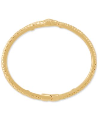 Polished Bypass Snake Bangle Bracelet in 18K Gold-Plated Sterling Silver