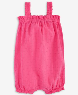 Baby Girls Clip-Dot Cotton Tank Sunsuit, Exclusively at Macy's