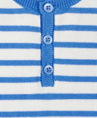 Baby Seaside Striped Cotton Romper, Exclusively at Macy's