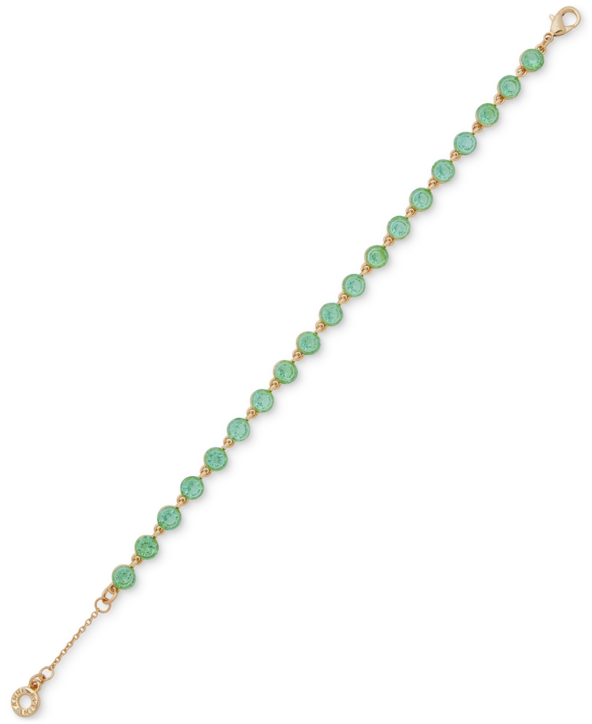 Anne Klein Gold-tone Floating Color Stone Flex Bracelet