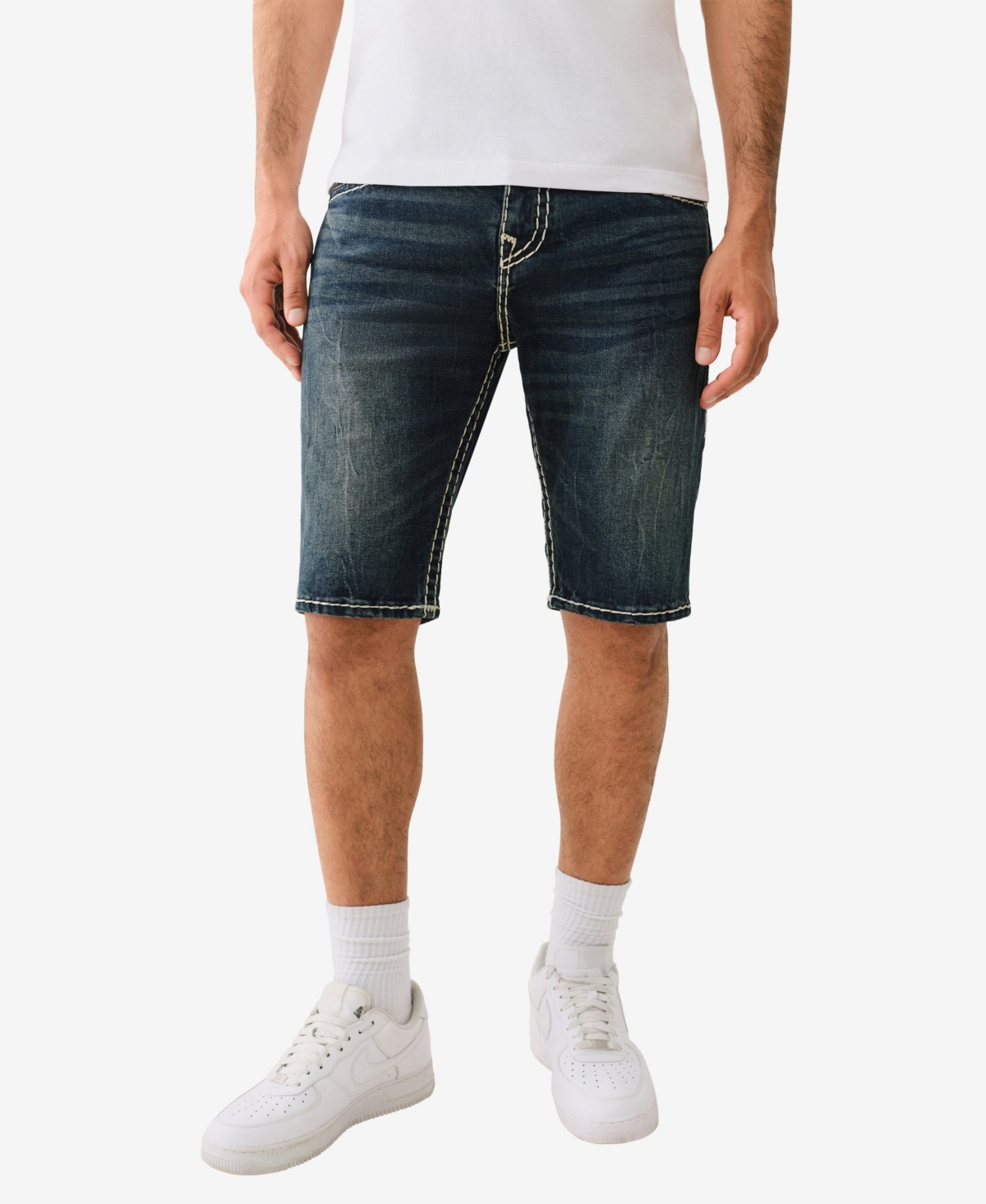 Men's Rocco Super T Flap Shorts - Four river dark wash
