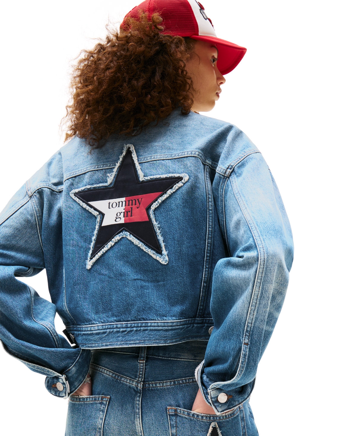 Tommy Jeans Tommy Girl Women's Oversized Cropped Trucker Jacket