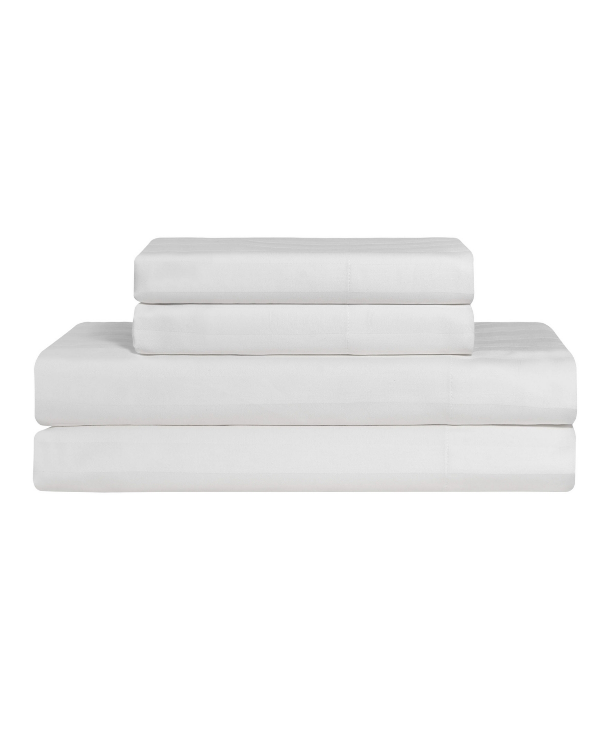 Juicy Couture Royal Dreams Damask Stripe 300-thread Count Sateen Cotton 4-pc. Sheet Set, Queen In Brilliant White