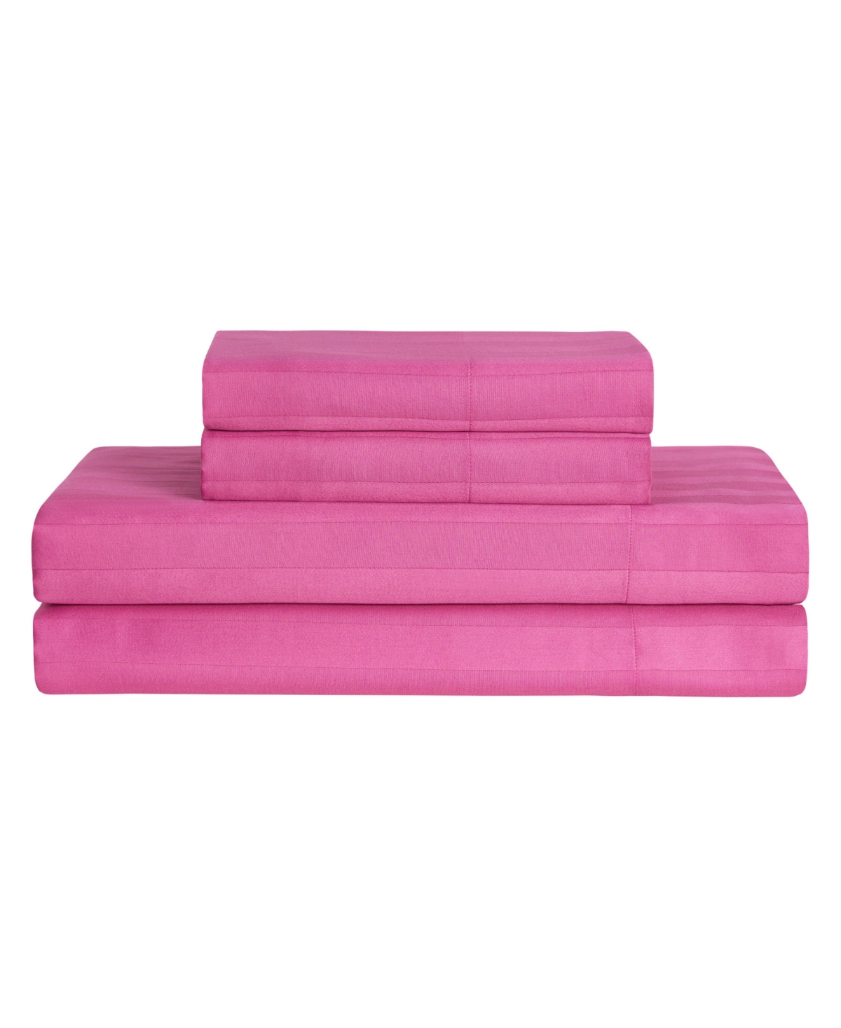 Juicy Couture Royal Dreams Damask Stripe 300-thread Count Sateen Cotton 4-pc. Sheet Set, Full In Hot Pink