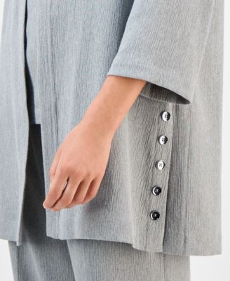 Women's 3/4-Sleeve Open-Front Cardigan