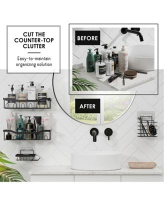 Complete Bathroom Decor & Shower Caddy Set