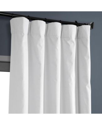 Whisper White Solid Cotton Hotel Blackout Curtain