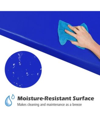 Gymnastics PU Mat  Thick Folding Panel Gym Fitness Exercise-Navy