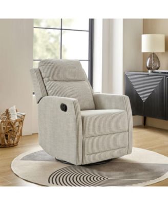 Coral Modern Ergonomic Swivel Rocker Manual Recliner