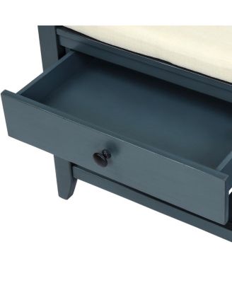 Entryway Storage Bench with Cushion Drawers and Shoe Rack for Organized Seating and Footwear Storage in Small Spaces-The Pop Home