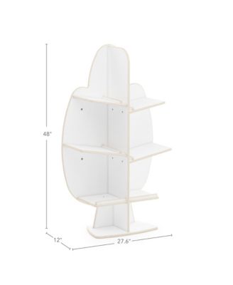 EdQ Reading Tree - Natural: Wooden Standing Bookshelf for Kids', Book Rack for Toys and School Supplies in Homeschool