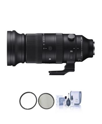 60-600mm f/4.5-6.3 DG DN OS Sports Lens for Sony E Bundle with Haida 105mm MC Clear and CPL Filters, Cleaning Kit