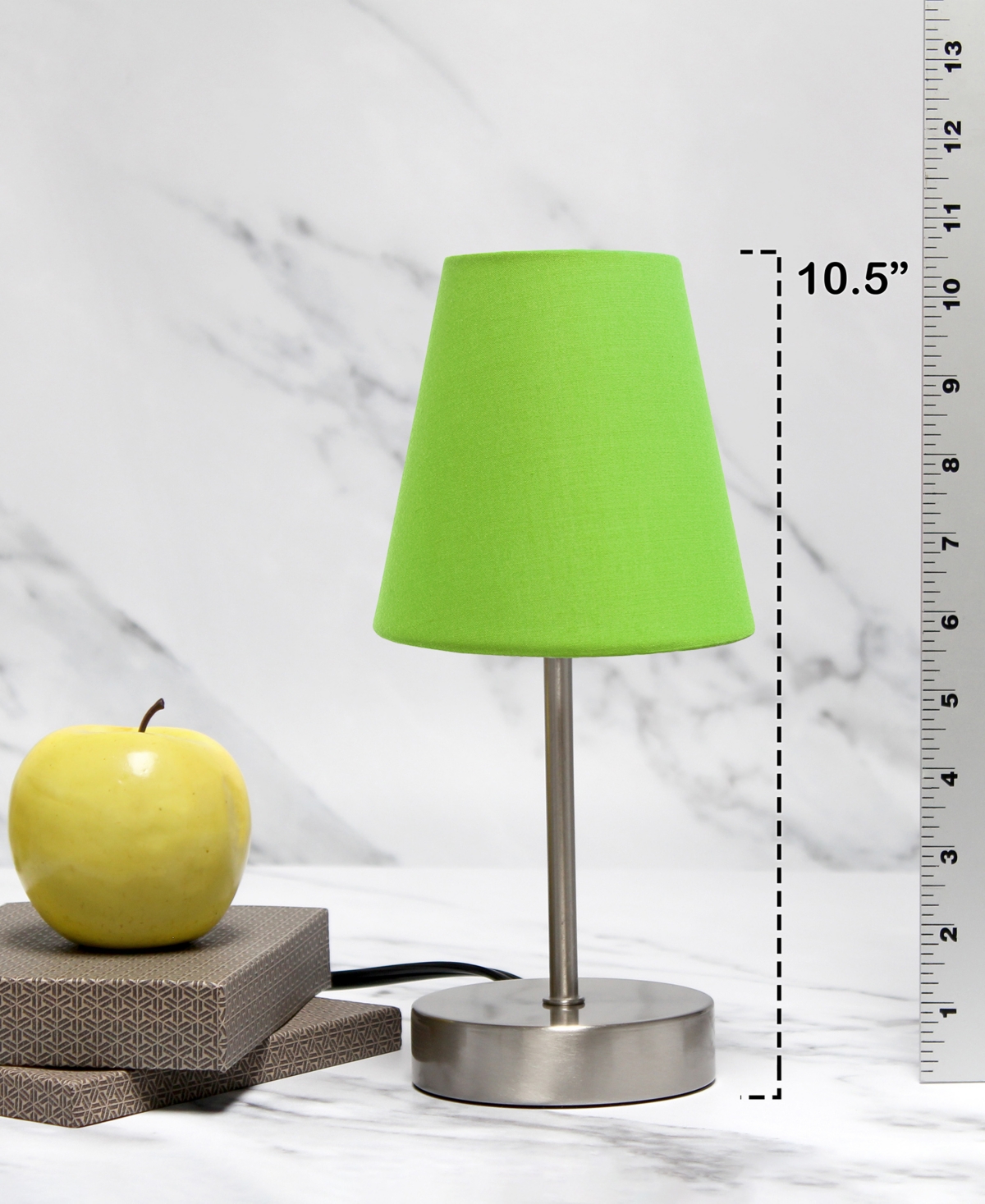 Creekwood Home 10.5" Metal Iconic Duo Mini Sand Nickel Table Lamp Set